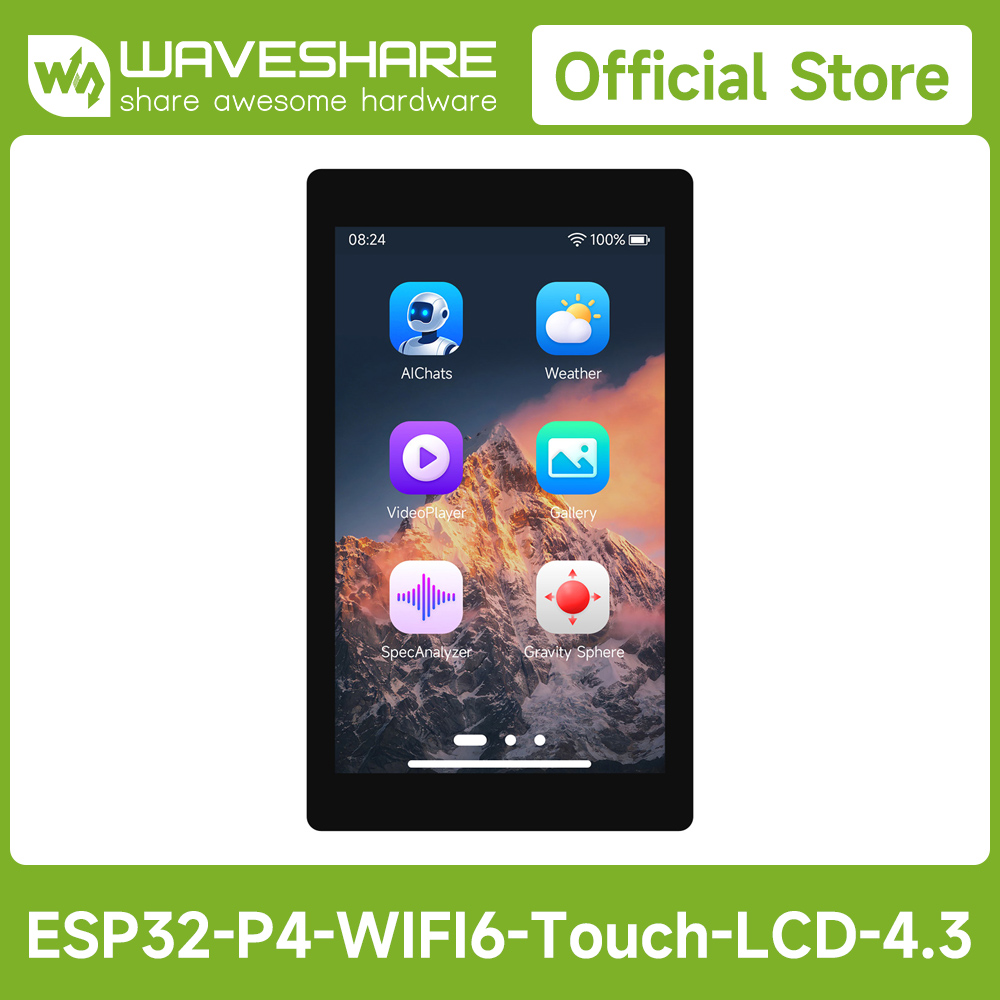 Waveshare ESP32-P4-WIFI6 4.3in - огляд і ціна Doit Esp32